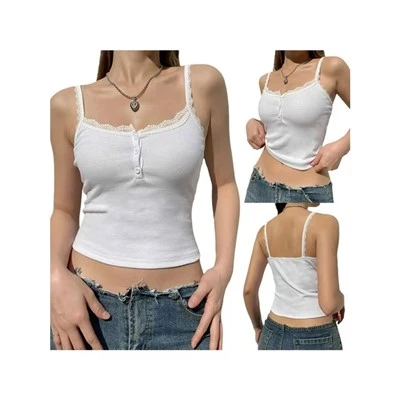 Naiste pitsist trimmi cami topsid